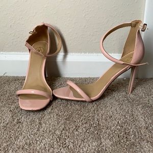 Blush single strapped heel